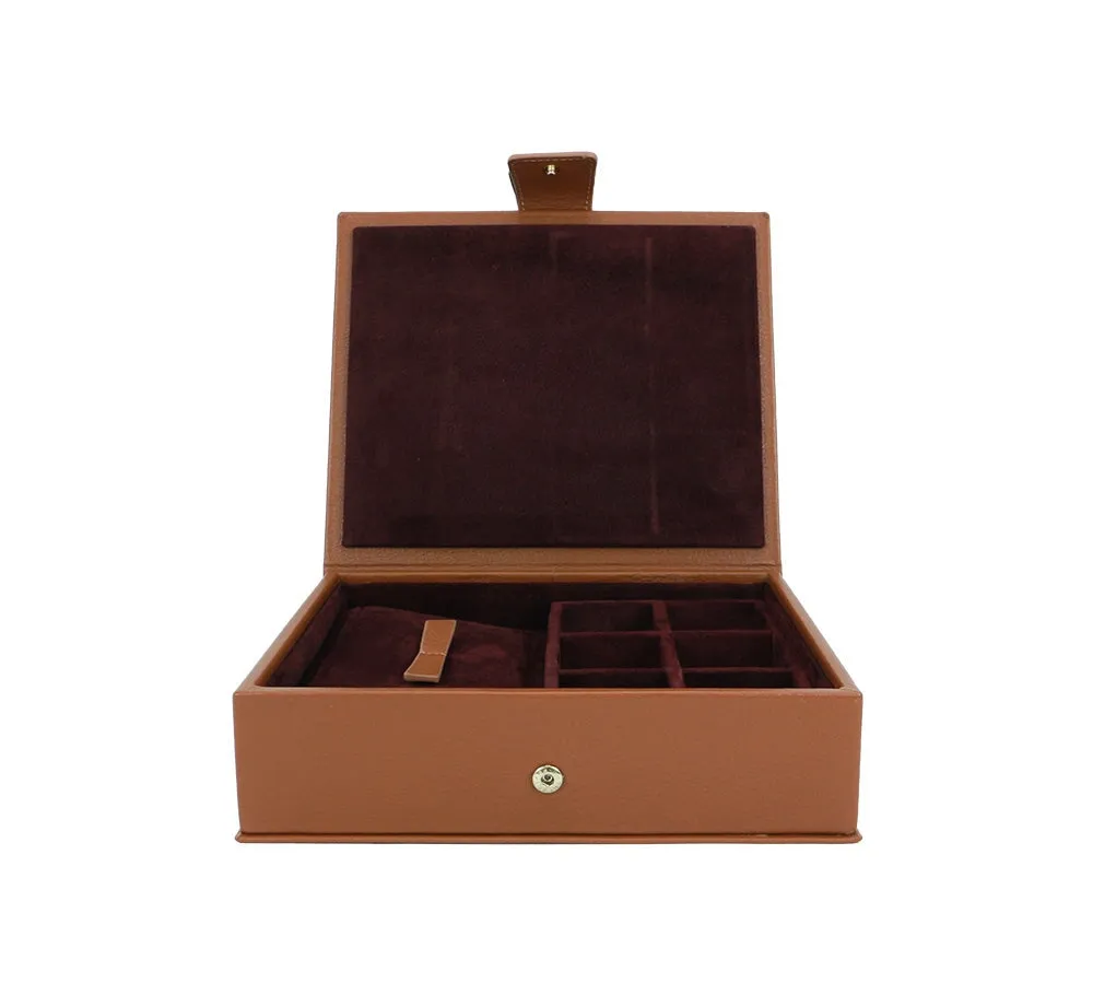 Divided Cufflink and Trinket Box