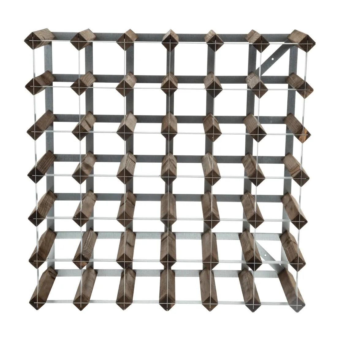 DN634 Wine Rack Dark Wood 42 Bottle