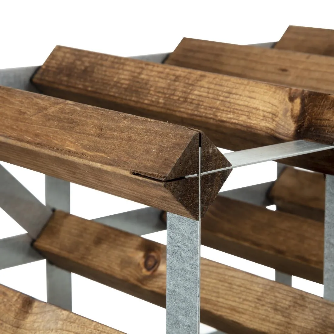 DN634 Wine Rack Dark Wood 42 Bottle