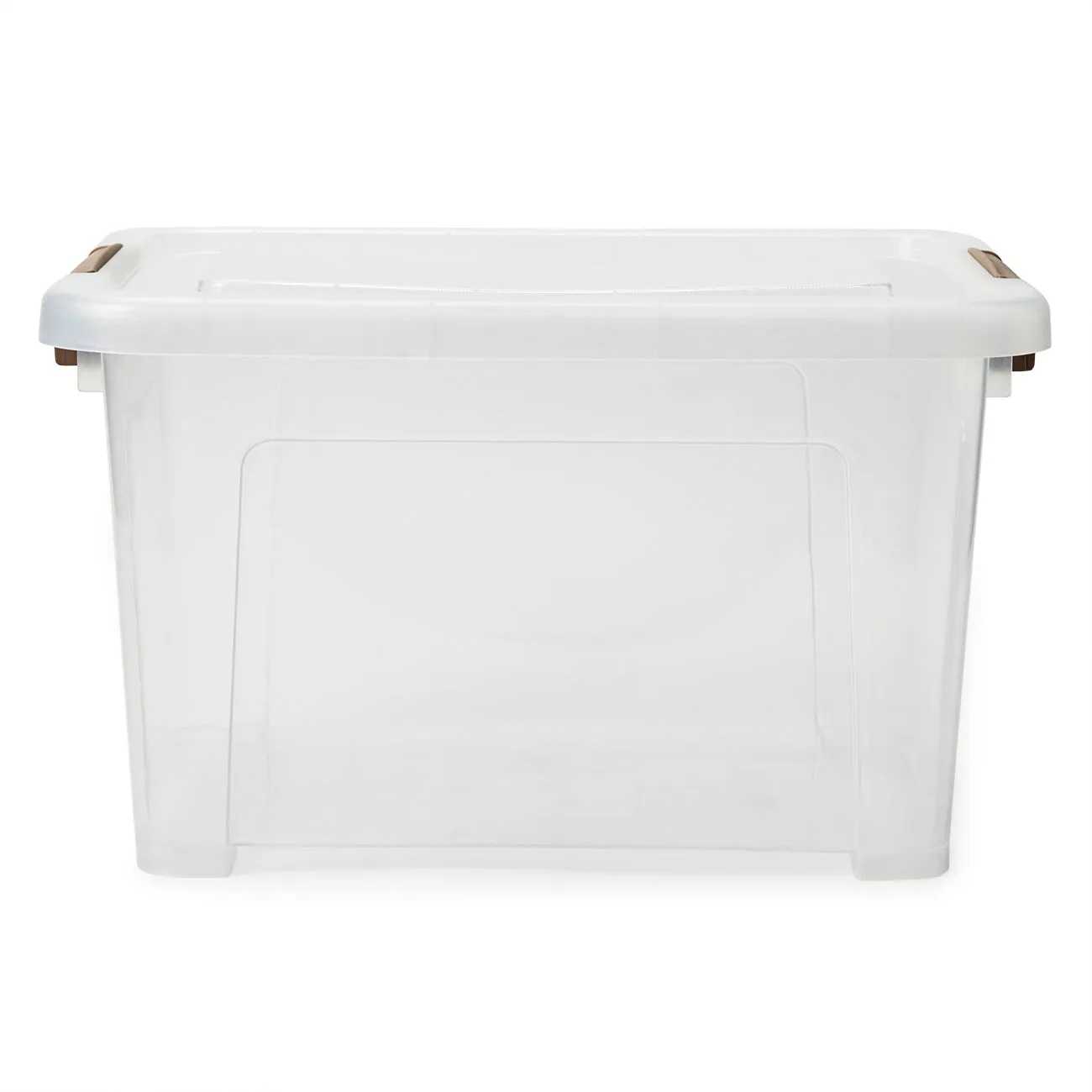 EZOWare 16.9 Quart Plastic Storage Container Bin with Lid, Clear Stackable Tote Storage Organizer Lidded Latch Box with Handles -15.4 x 11 x 9.45 inch/Set of 4