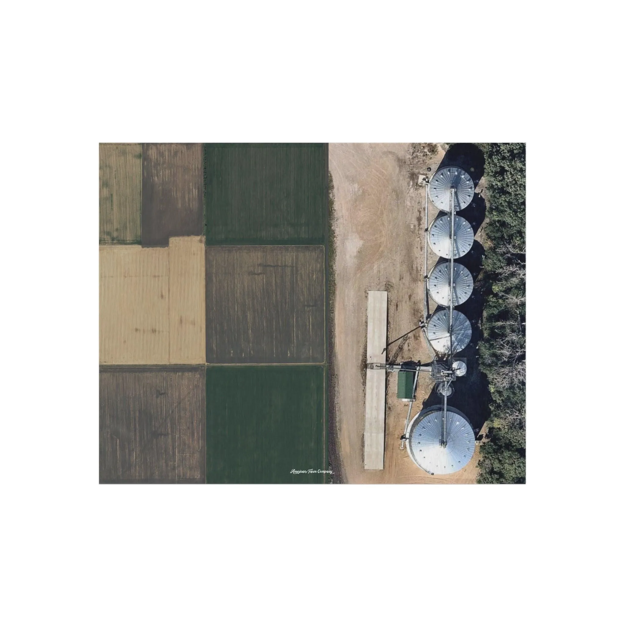 Farm Fields and Bins Play Rug
