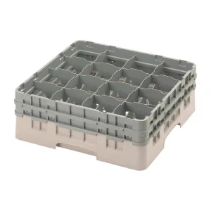 FD064 Cambro Camrack Beige 16 Compartments Max Glass Height 155mm