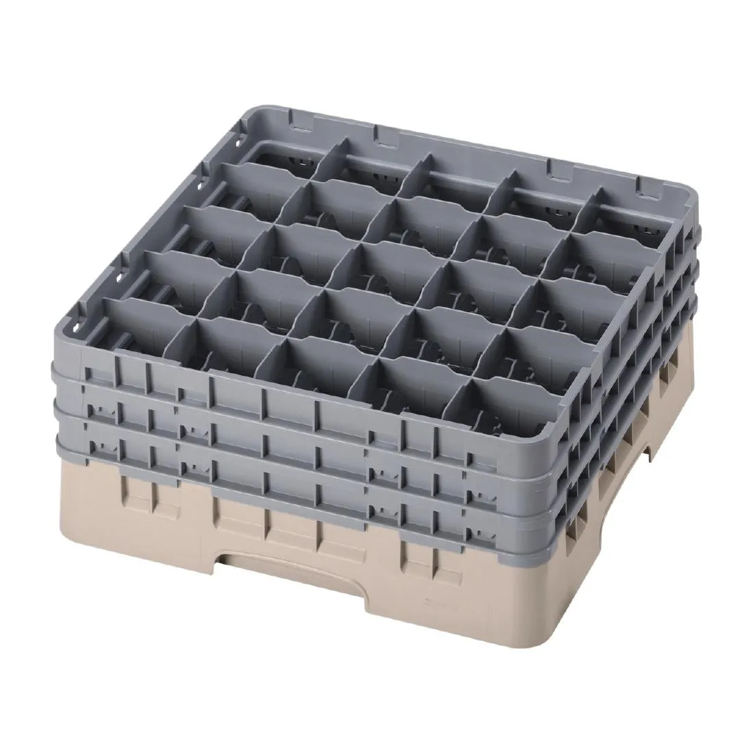 FD072 Cambro Camrack Beige 25 Compartments Max Glass Height 196mm