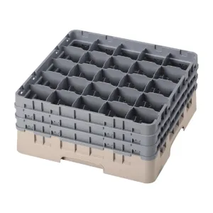 FD072 Cambro Camrack Beige 25 Compartments Max Glass Height 196mm