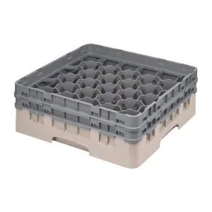FD074 Cambro Camrack Beige 30 Compartments Max Glass Height 133mm