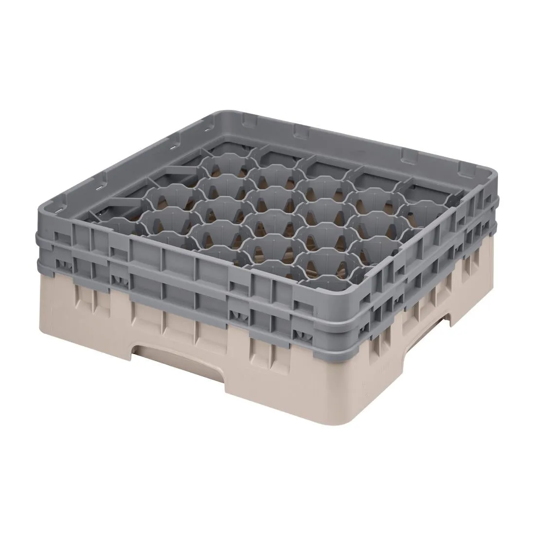 FD074 Cambro Camrack Beige 30 Compartments Max Glass Height 133mm