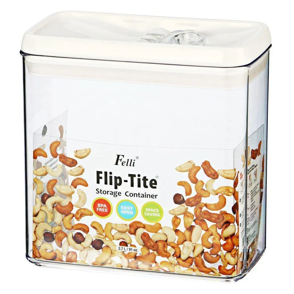 Felli Flip Tite 2.7L Rectangular Pantry Container