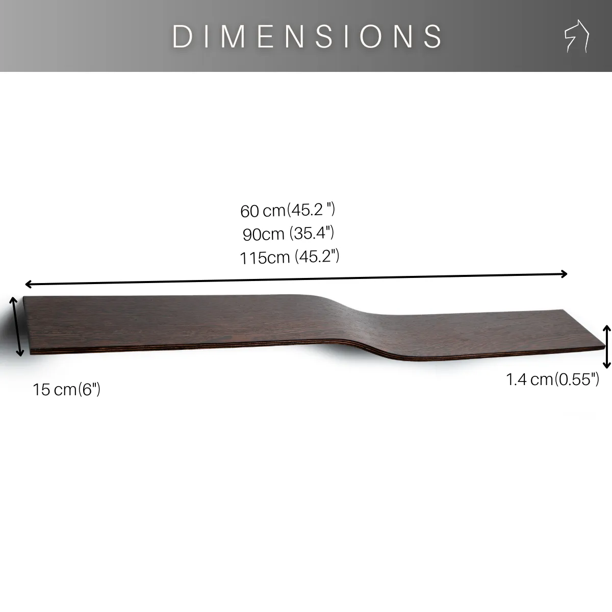 Floating Wall Shelf Curved - Thin Wave