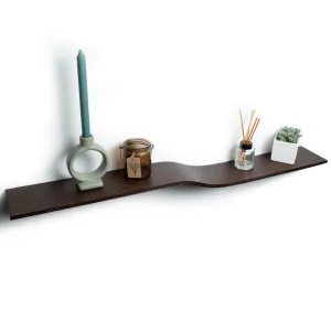 Floating Wall Shelf Curved - Thin Wave