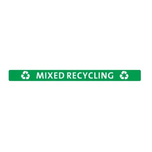 FX197 Jantex Slim Bin Lid Mixed Recycling Label