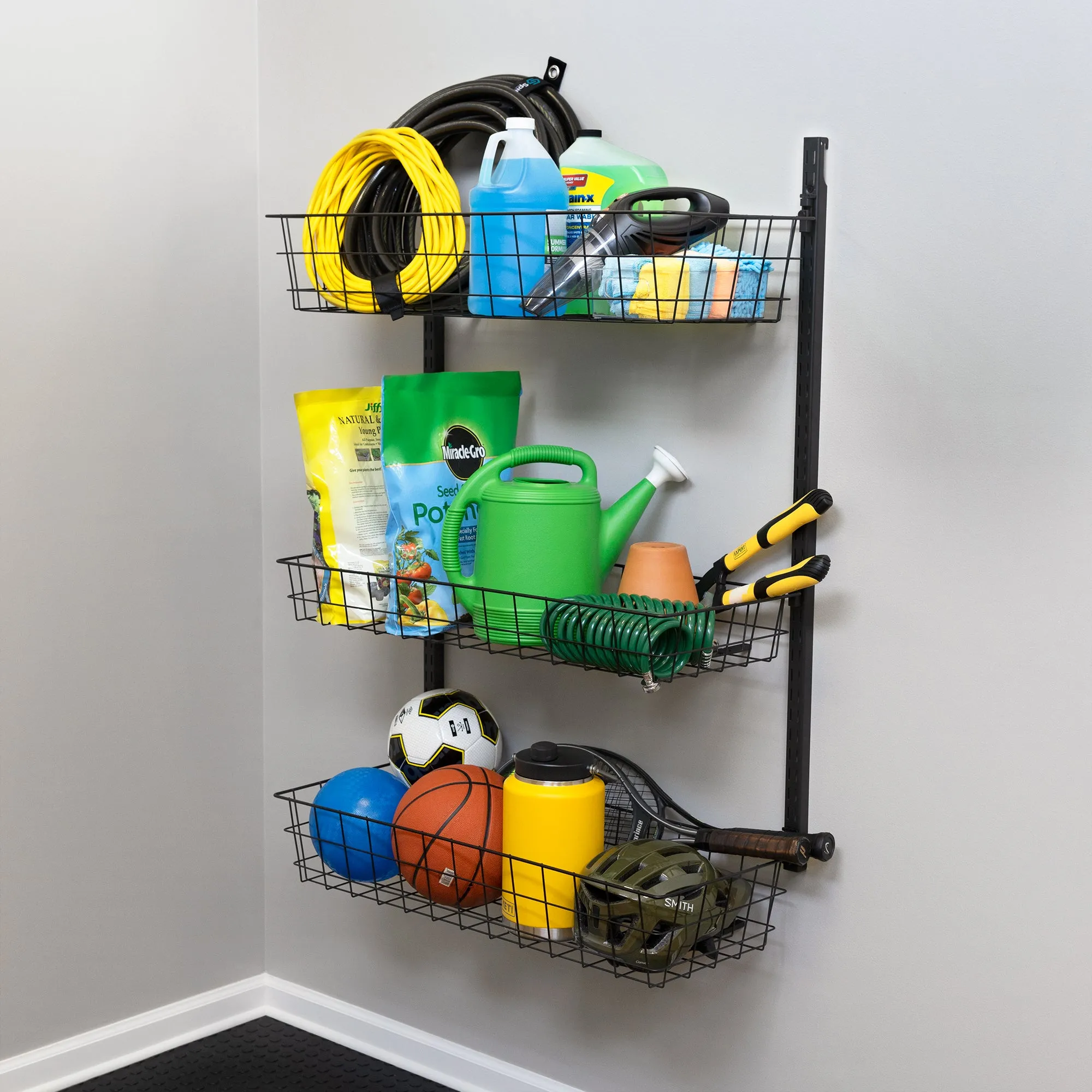 G-Basket | Adjustable Wall Storage System | Holds 120 lbs