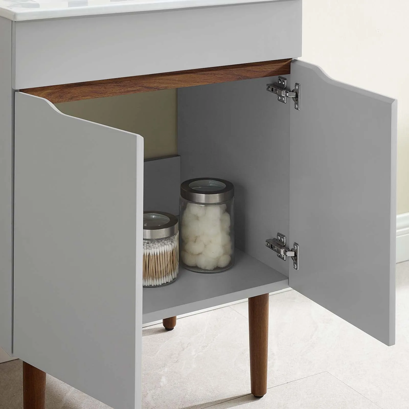 Harvest Bathroom Vanity Gray White