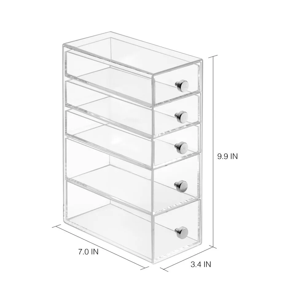 iDesign Drawers Tower - 5 Drawer in Clear