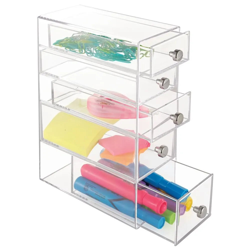 iDesign Drawers Tower - 5 Drawer in Clear
