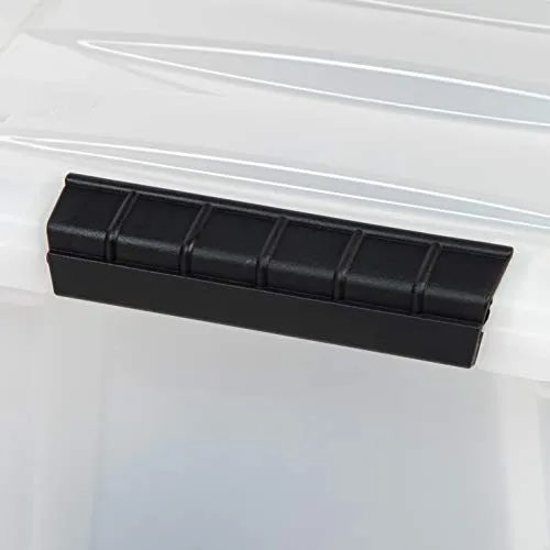 IRIS USA TB-17 19 Quart Stack & Pull Box, Multi-Purpose Storage Bin, 6 Pack, Pearl