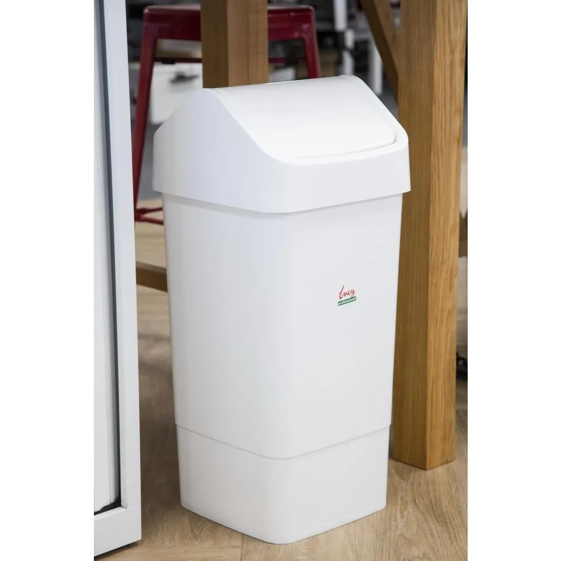 L570 SYR Polypropylene Swing Bin White 50Ltr