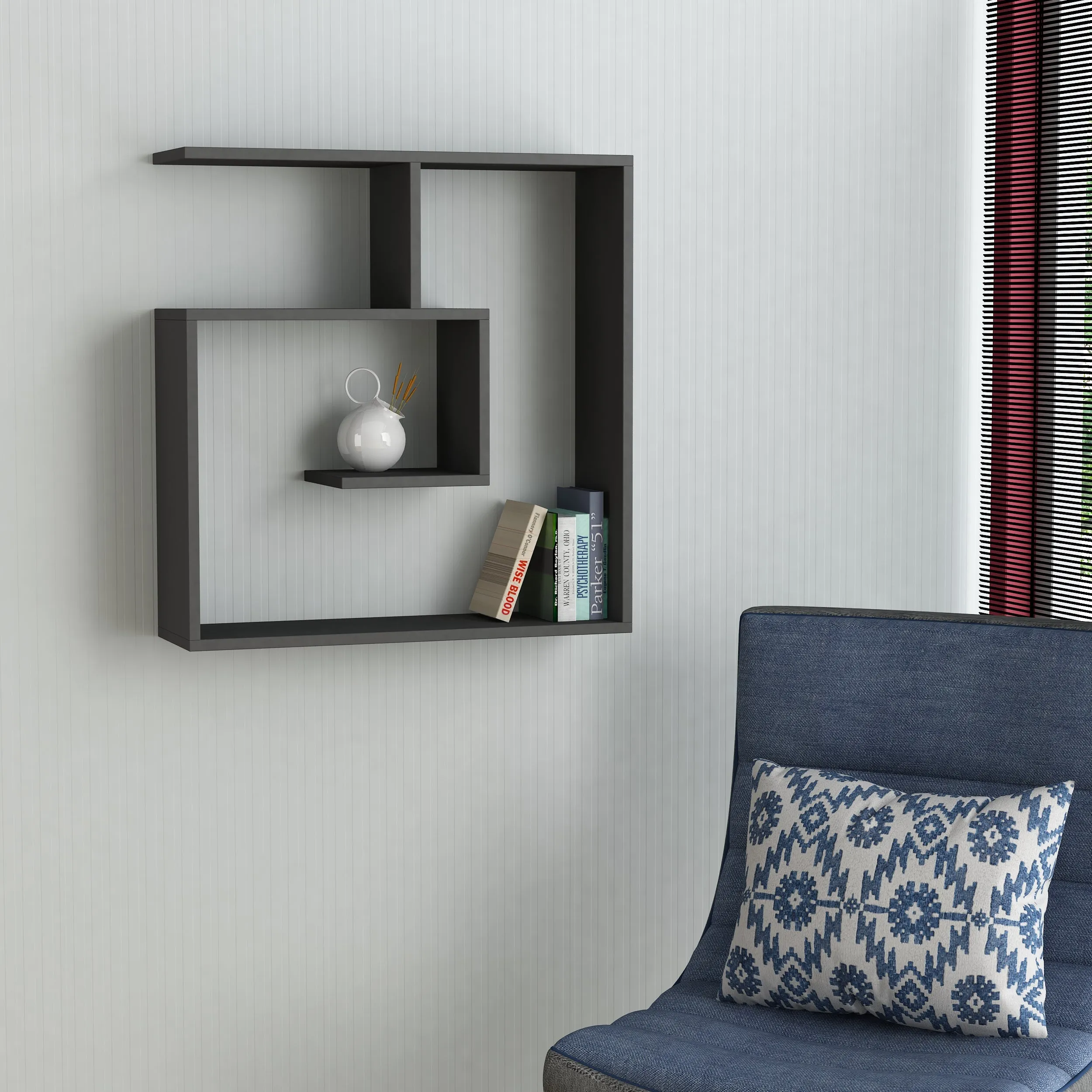 Laby Modern Floating Shelf 79cm Tall