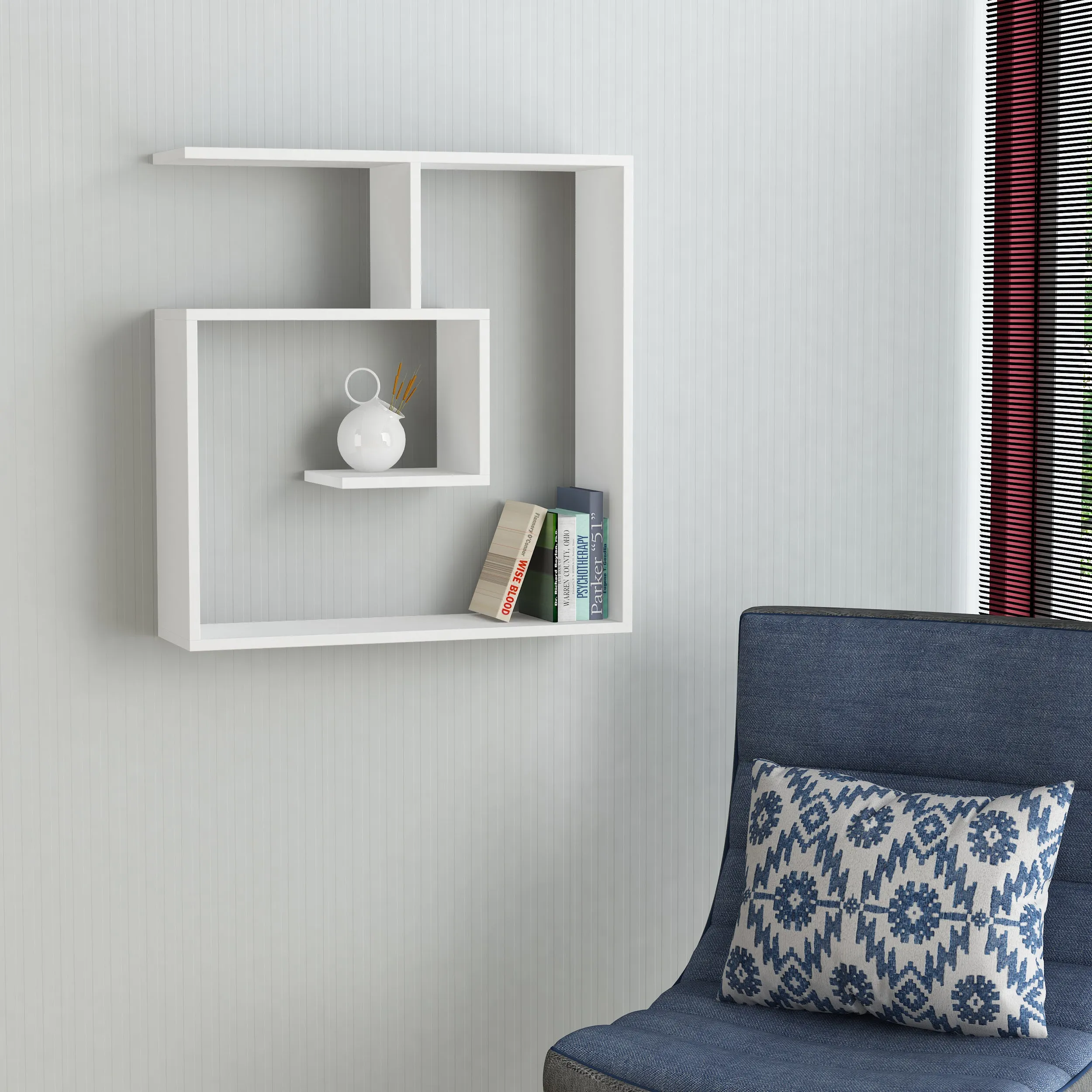Laby Modern Floating Shelf 79cm Tall