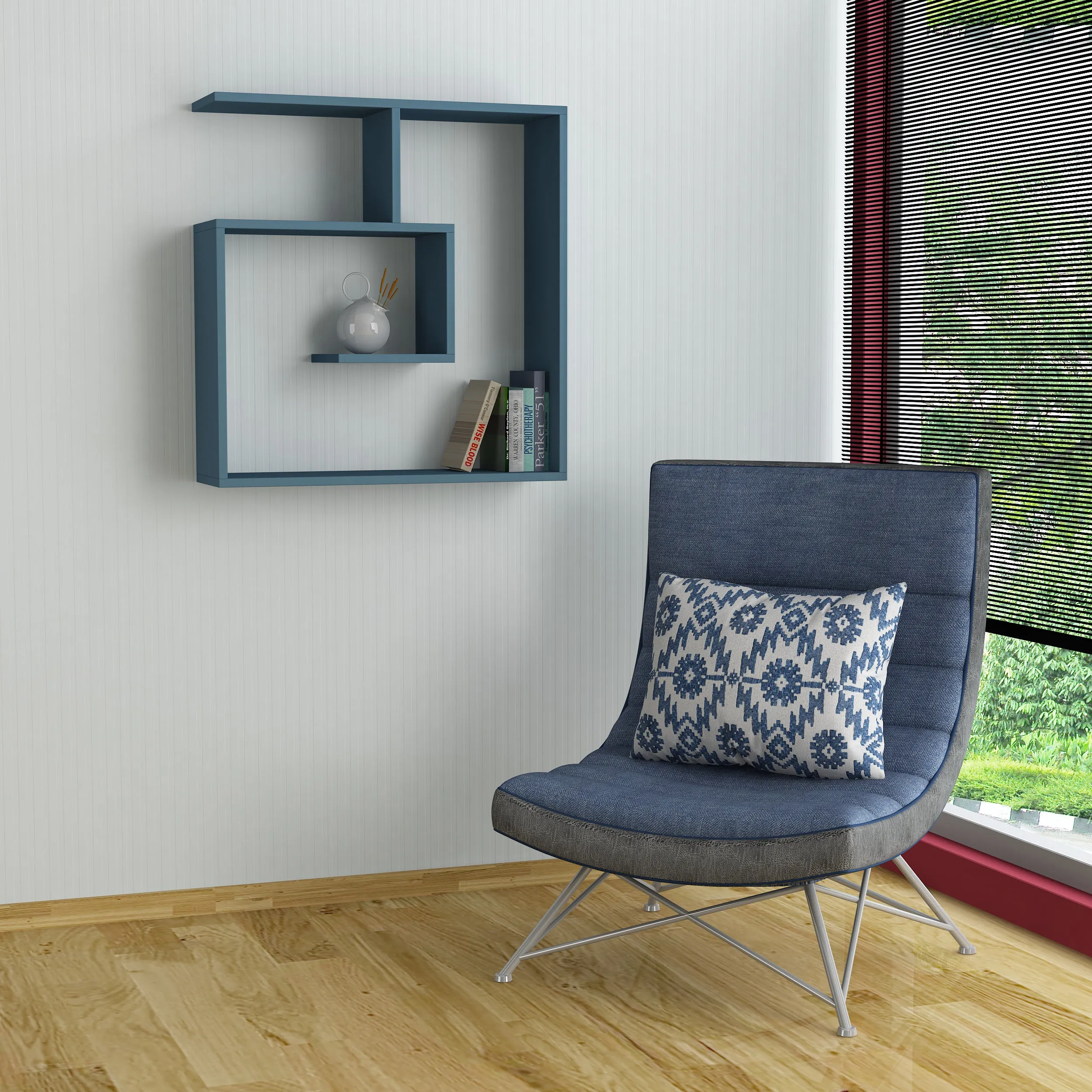 Laby Modern Floating Shelf 79cm Tall