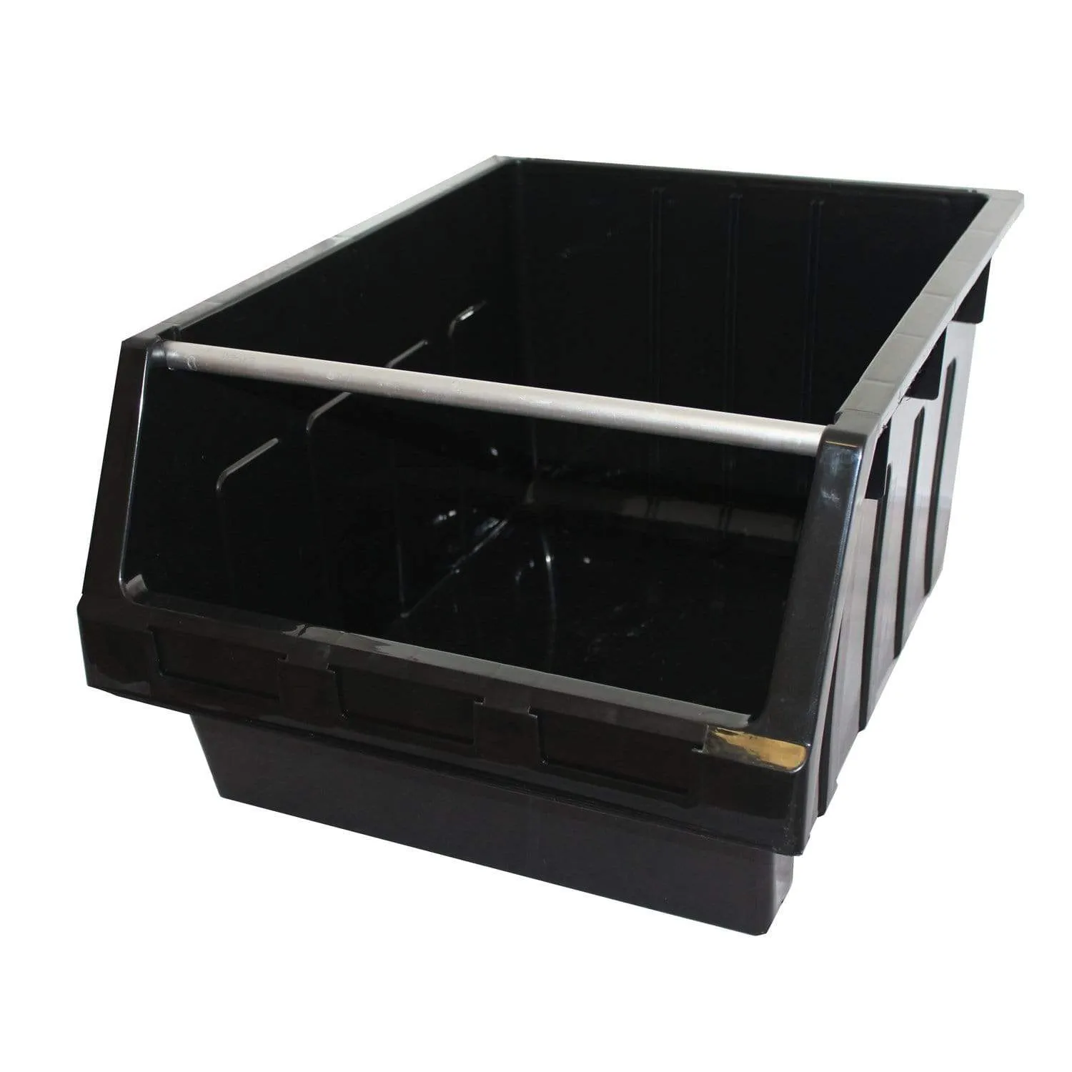 Large Stack & Nest Bin Supra 8 Stacking Storage Bin - Black