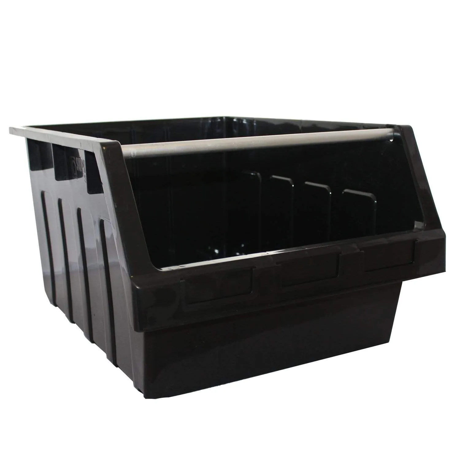 Large Stack & Nest Bin Supra 8 Stacking Storage Bin - Black