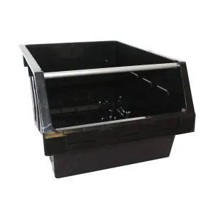 Large Stack & Nest Bin Supra 8 Stacking Storage Bin - Black