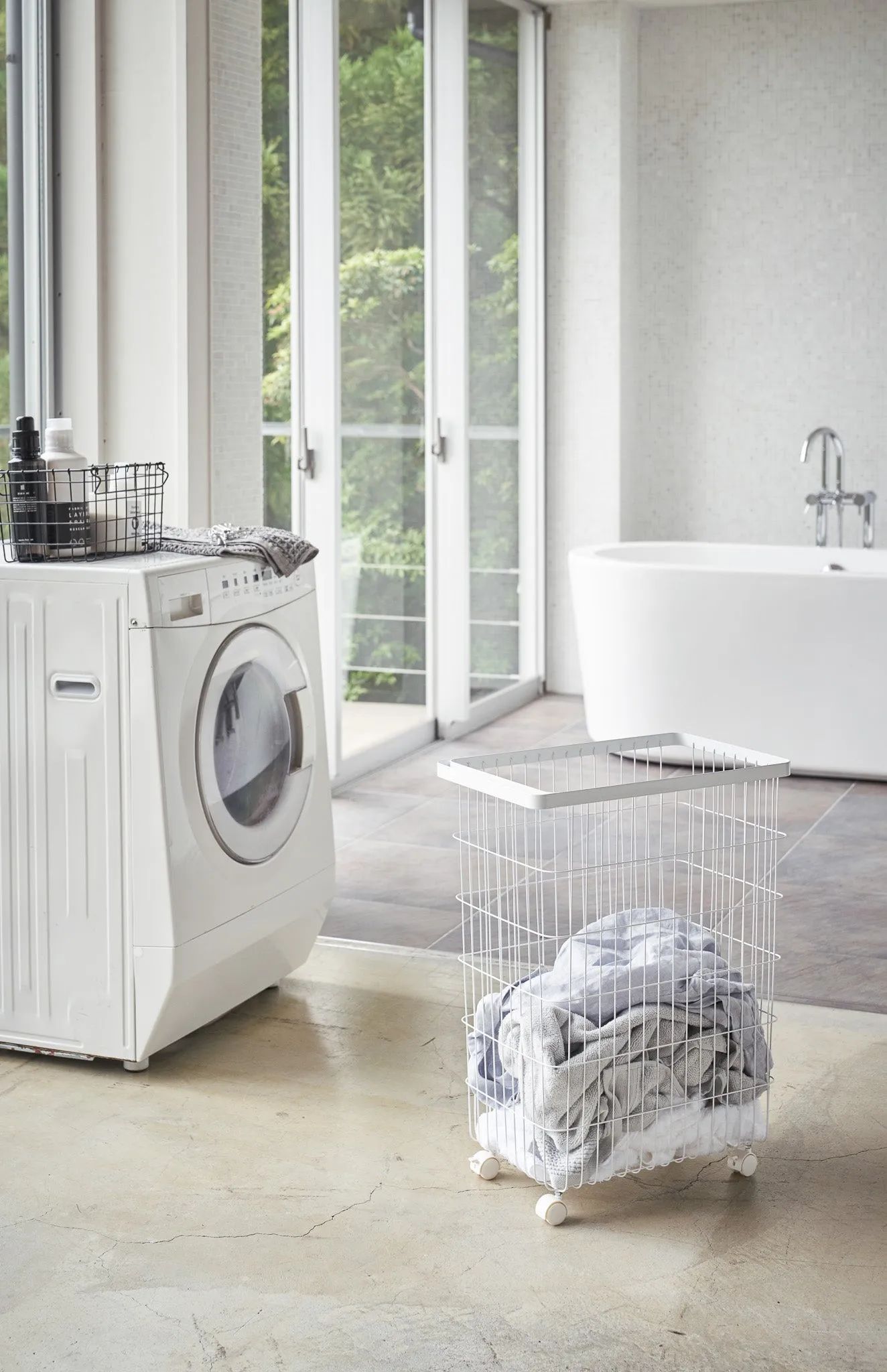 Laundry Basket with Casters