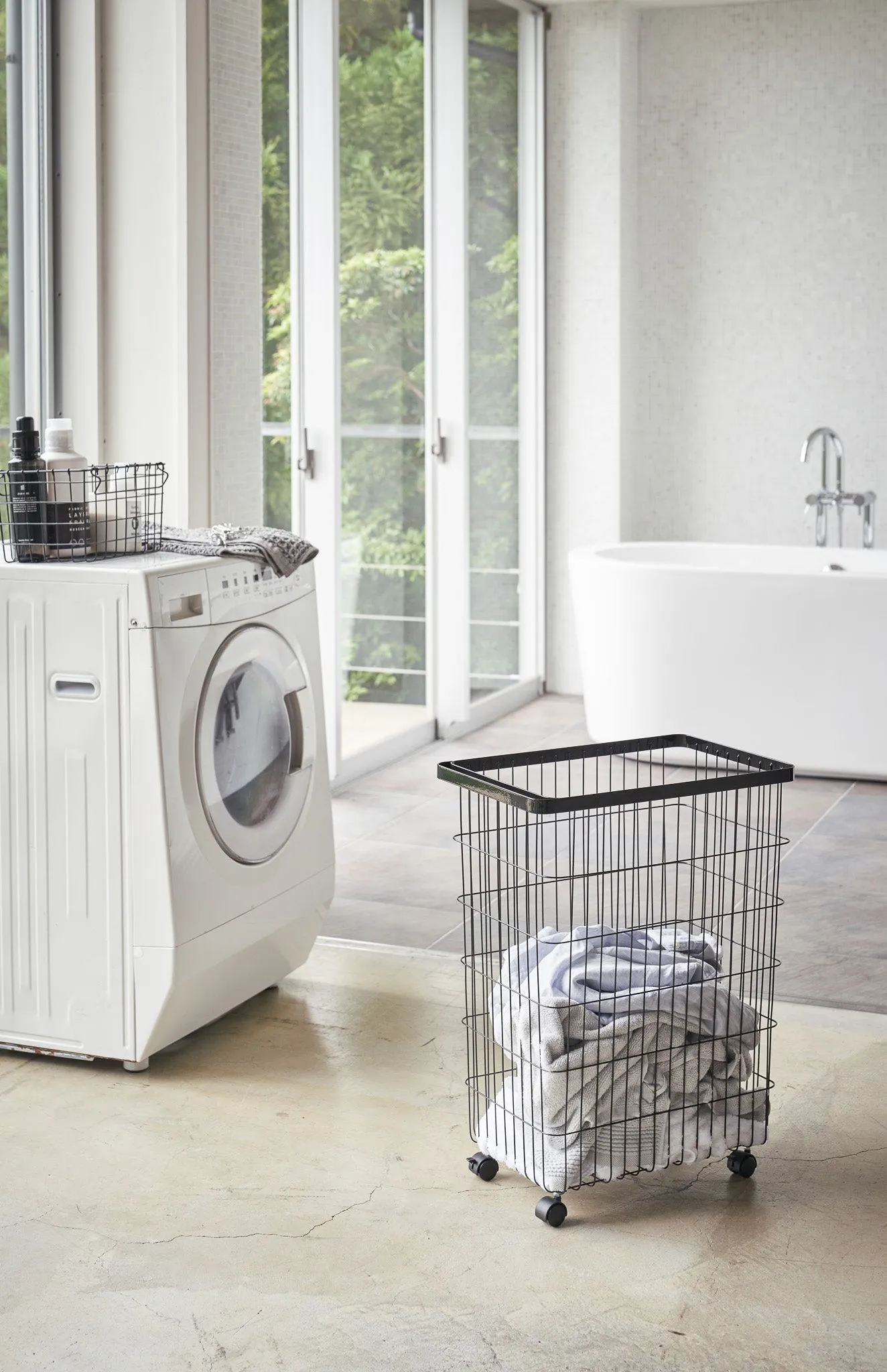 Laundry Basket with Casters