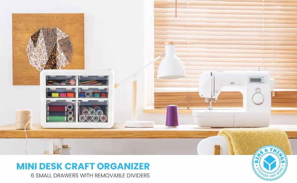 Mini Desk Craft Organizer 6 Small Ders With Removable Dividers Arts