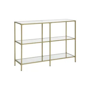 Modern Design Golden Glass Console Sofa Table