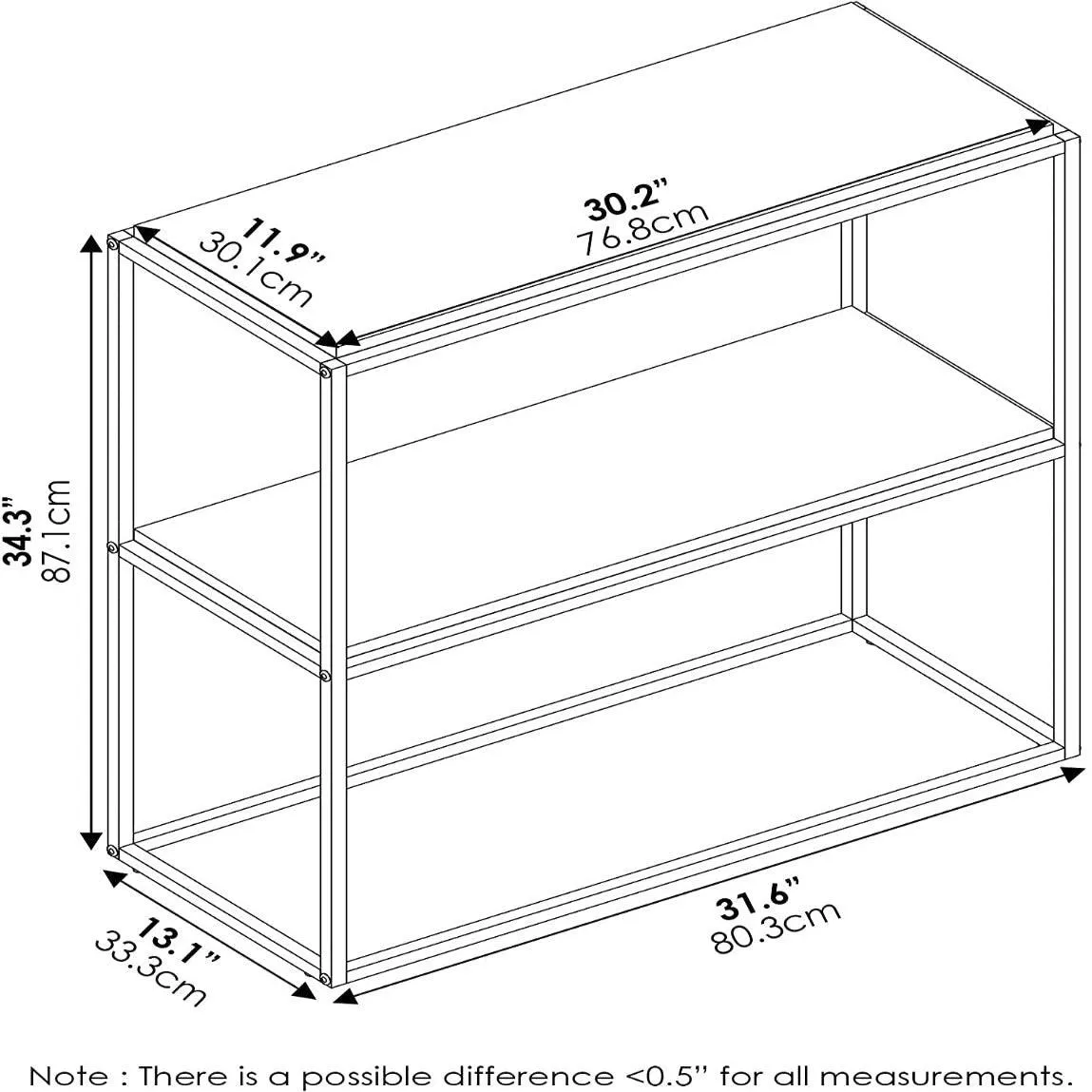 Modern Wide Stackable Shelf