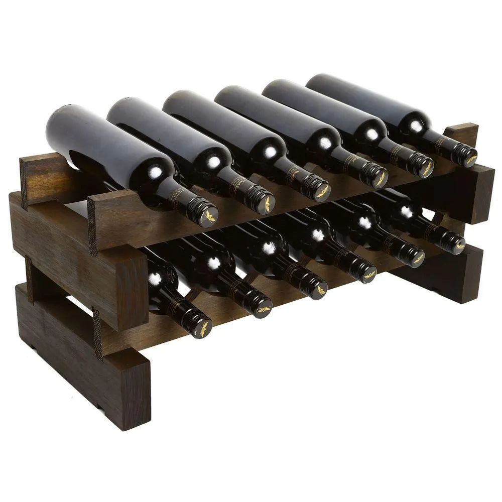 Modularack 12 Bottle Stackable Wine Rack Matte Stain