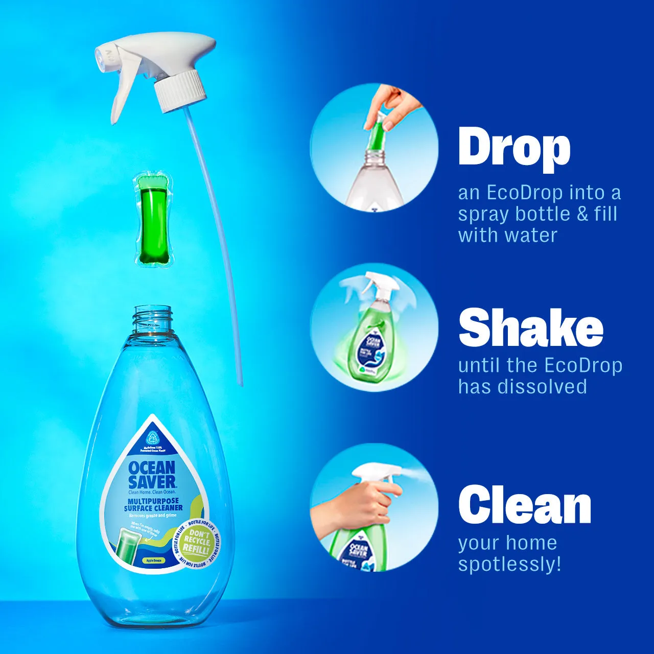Multi-Purpose Cleaning Spray Refill - Apple Breeze