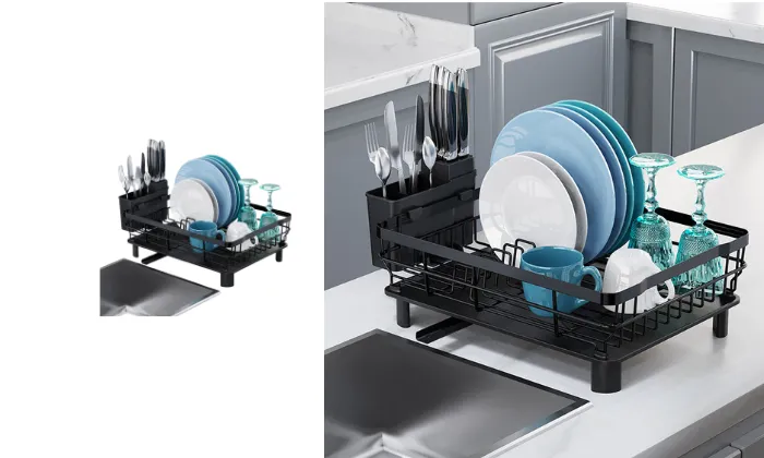 Multifunctional Kitchen Drying Rack With Cup Holder