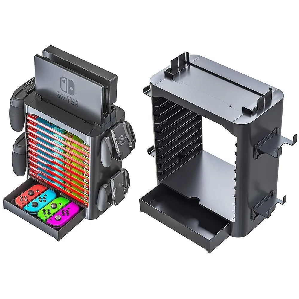 Nintend Switch Game Accessories Storage Tower Stackable Game Disk Rack