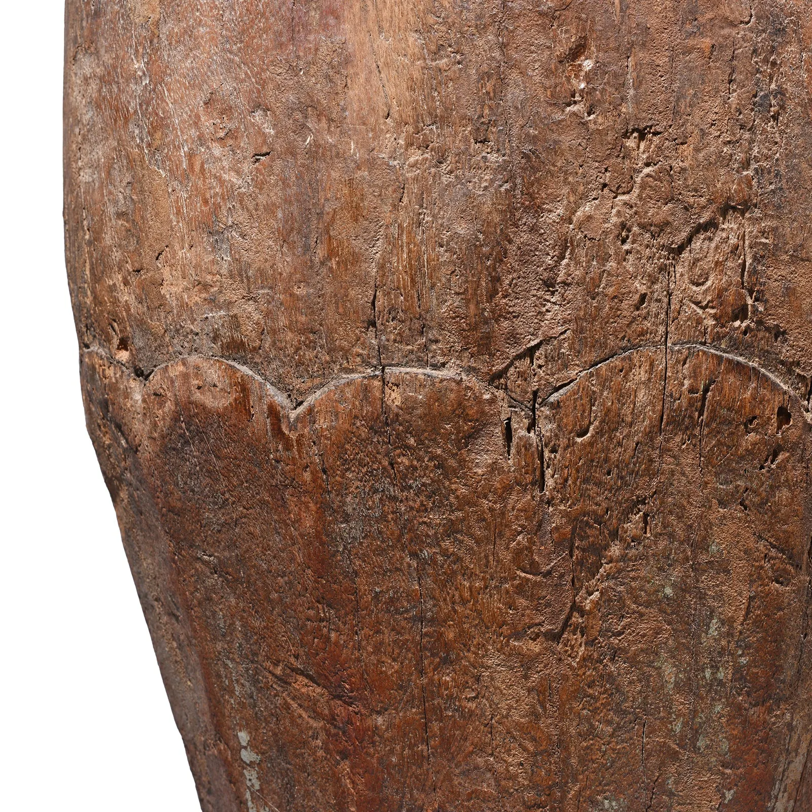 Old Neem Mortar From Himachal Pradesh - Ca 1900