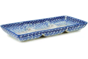 Polish Pottery 14" Divided Dish Calm Radiance