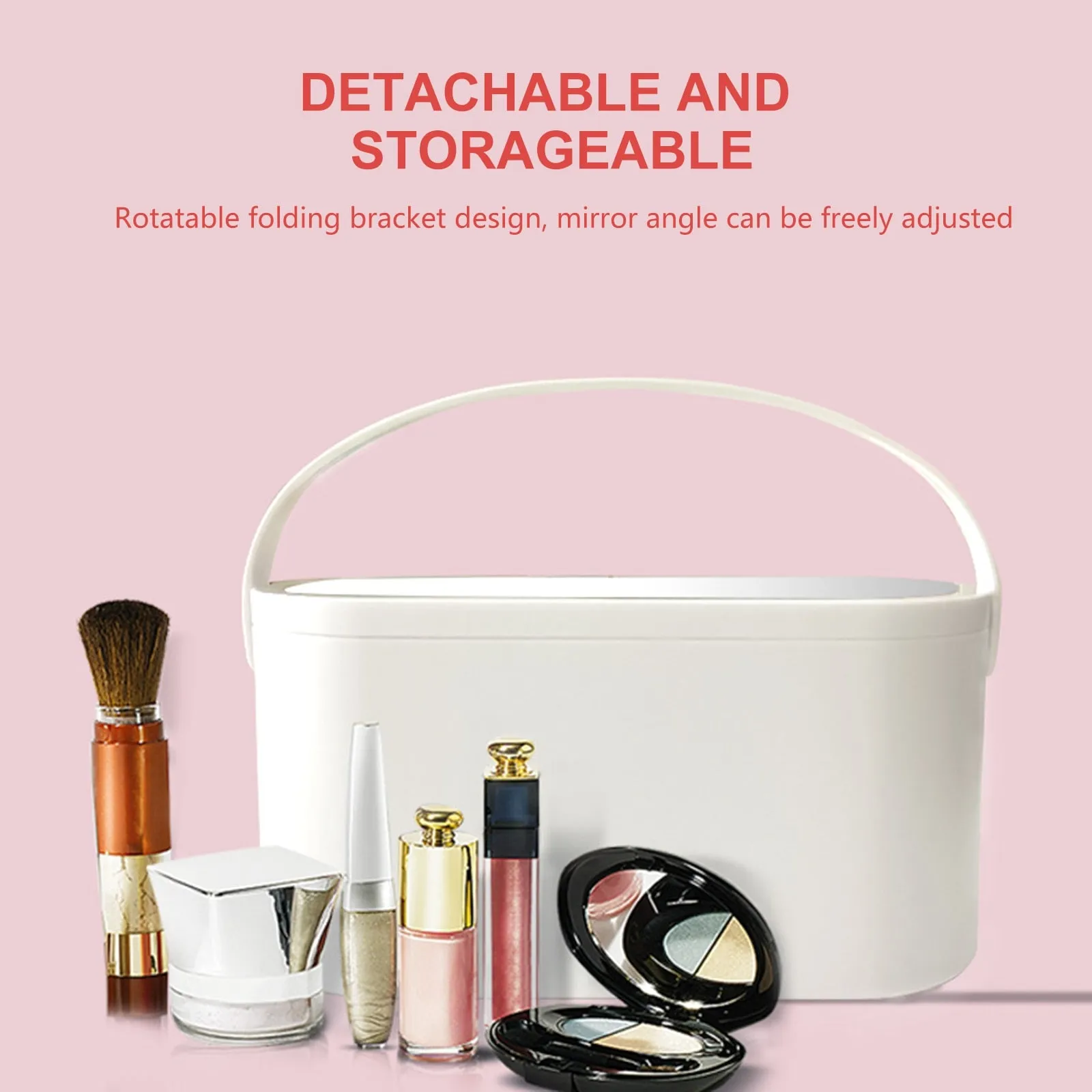 Portable Makeup Organizer With LED Light