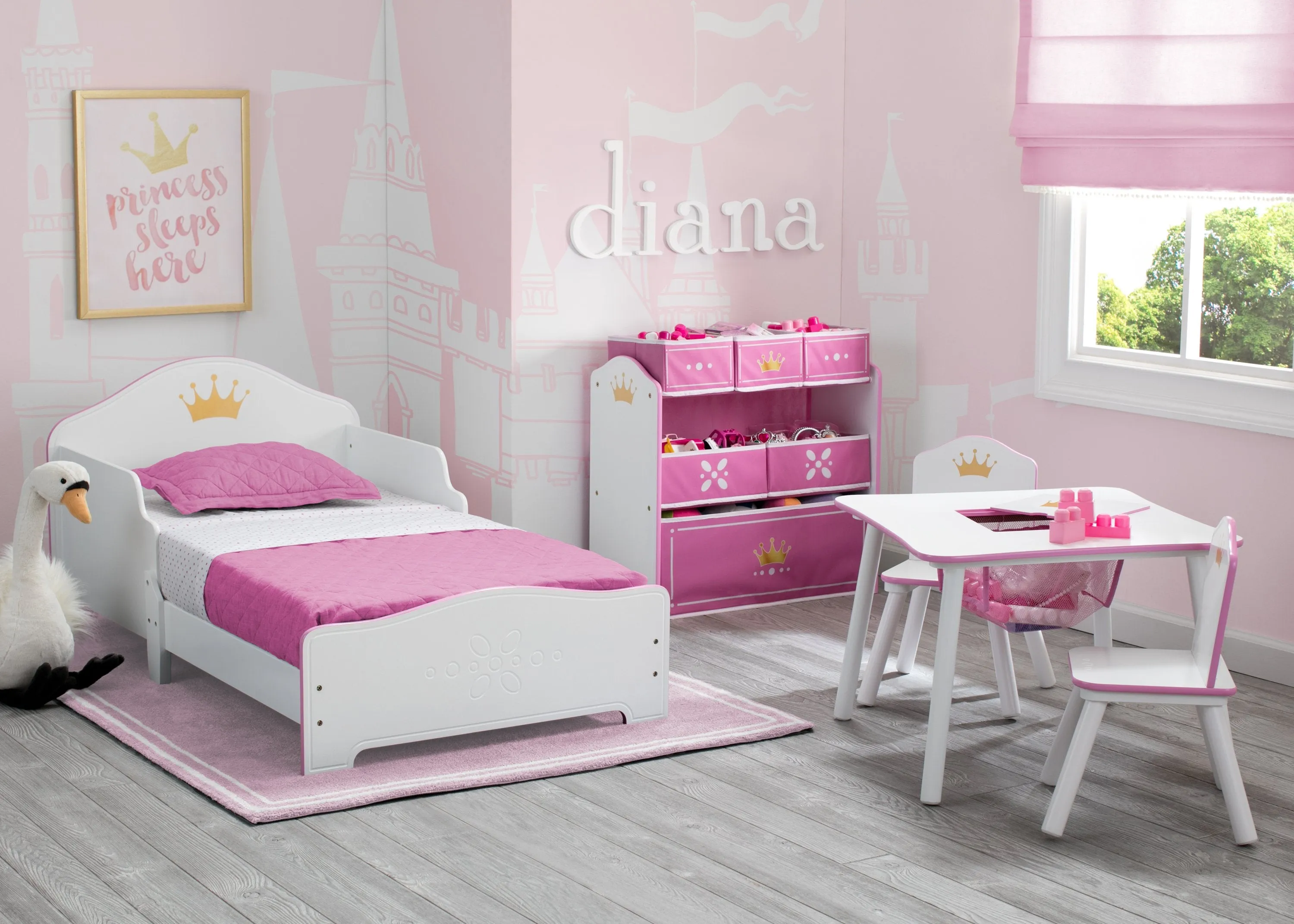 Princess Crown Multi-Bin Toy Organizer