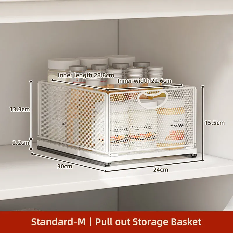 Pull Out Drawer Basket Under Sink Rack Multiple Sizes