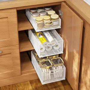 Pull Out Drawer Basket Under Sink Rack Multiple Sizes