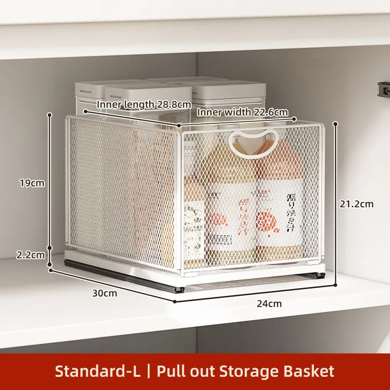 Pull Out Drawer Basket Under Sink Rack Multiple Sizes