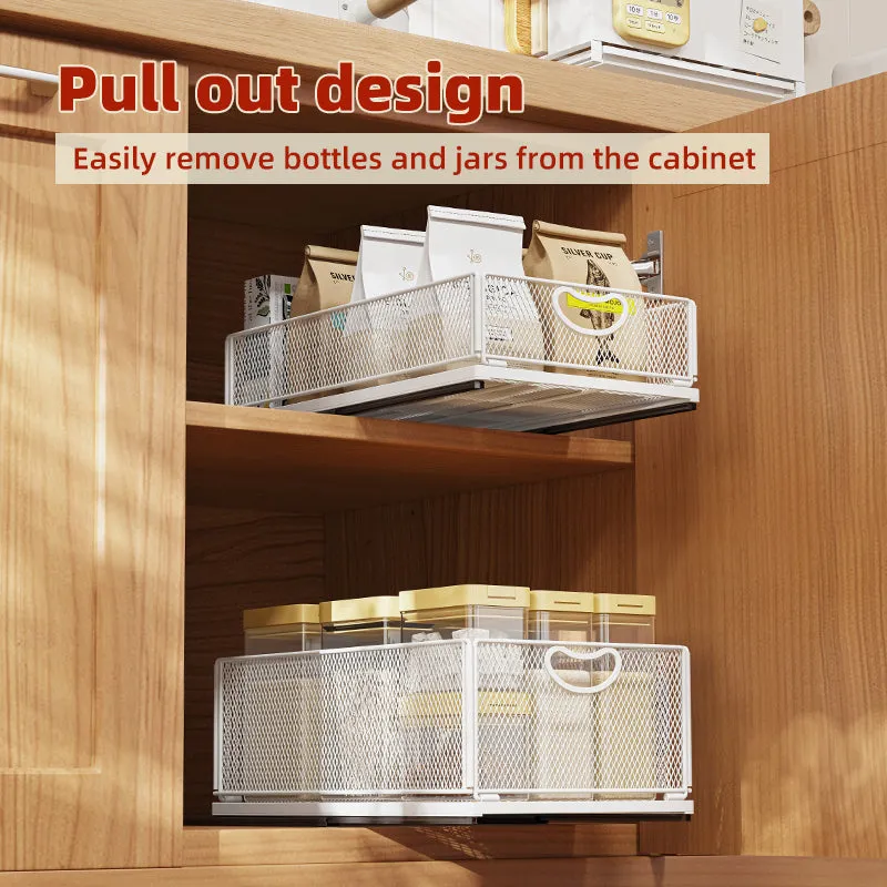 Pull Out Drawer Basket Under Sink Rack Multiple Sizes