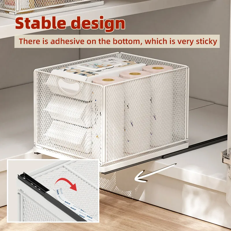 Pull Out Drawer Basket Under Sink Rack Multiple Sizes