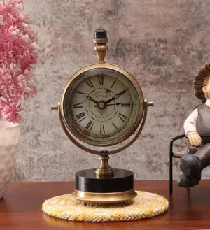Roomattic 3 Inch Appealing Brass Table Clock Vintage Table Clock