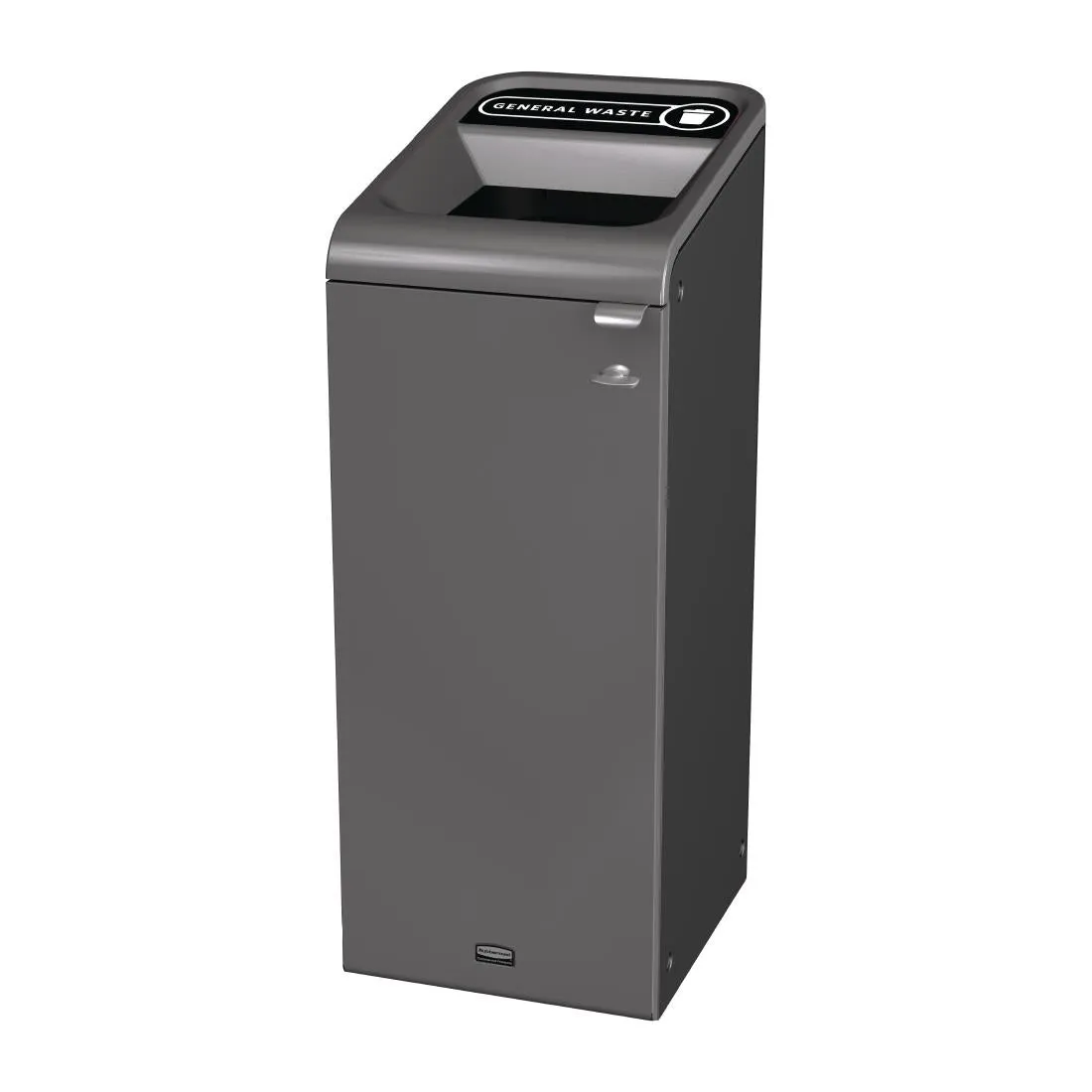Rubbermaid Configure Recycling Bin with General Waste Label Black 57L - CX978