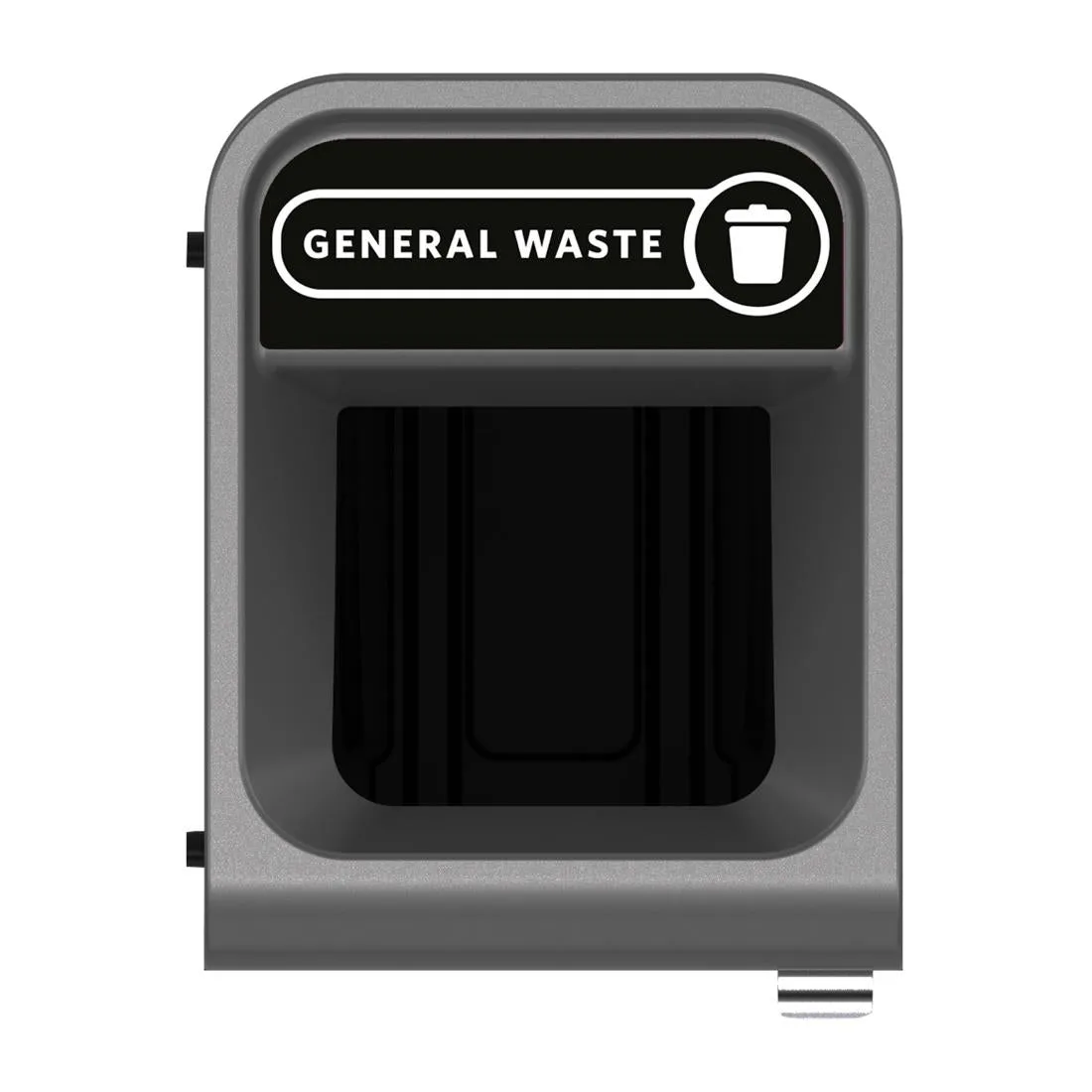 Rubbermaid Configure Recycling Bin with General Waste Label Black 57L - CX978