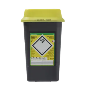 Sharpsafe® 7L Wide Recycled UK Yellow Lid