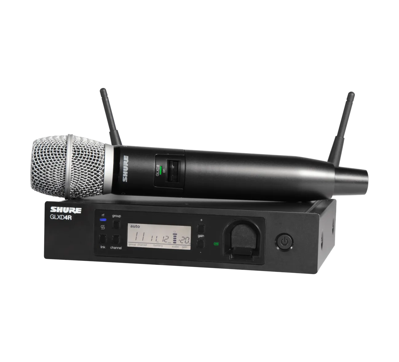 Shure GLXD24R GLX-D Advanced Digital Wireless Vocal System with Handheld Vocal Microphone