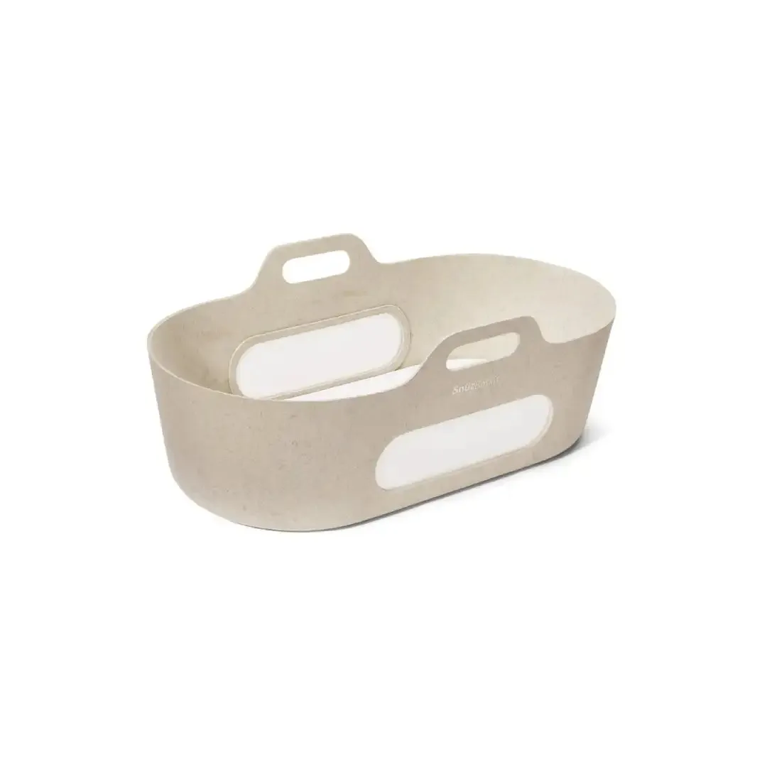 SnuzBaskit Barley Moses Basket & Walnut Stand